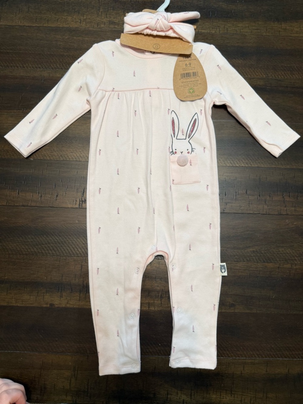 Baby Pink Bunny One-Piece with Headband